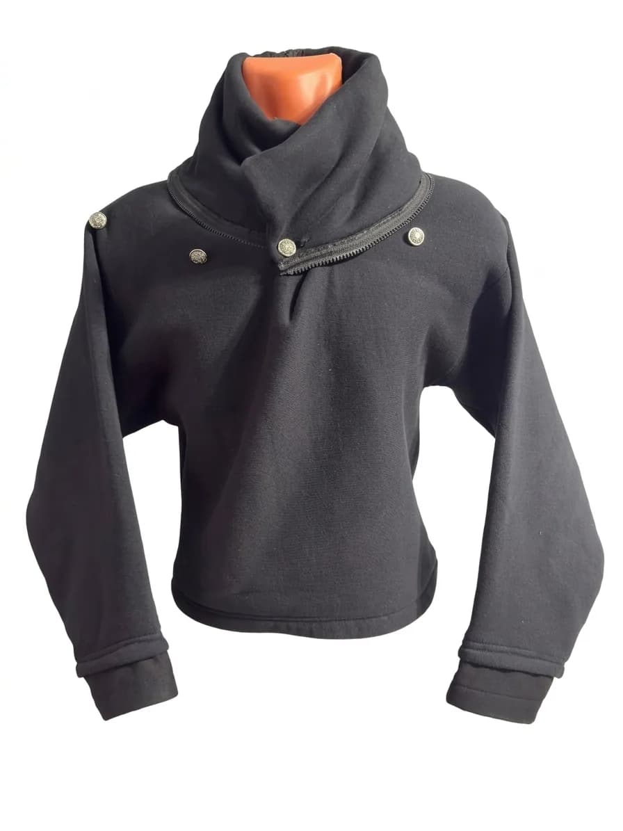 black zip hood